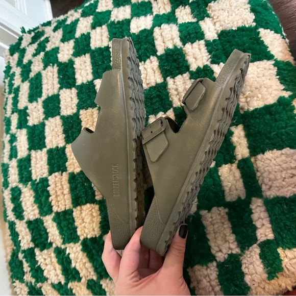 Birkenstock Shoes Birkenstock Olive Rubber Arizona Essentials